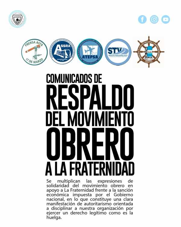 La Fraternidad - RESPALDO DEL MOVIMIENTO OBRERO A LA FRATERNIDAD